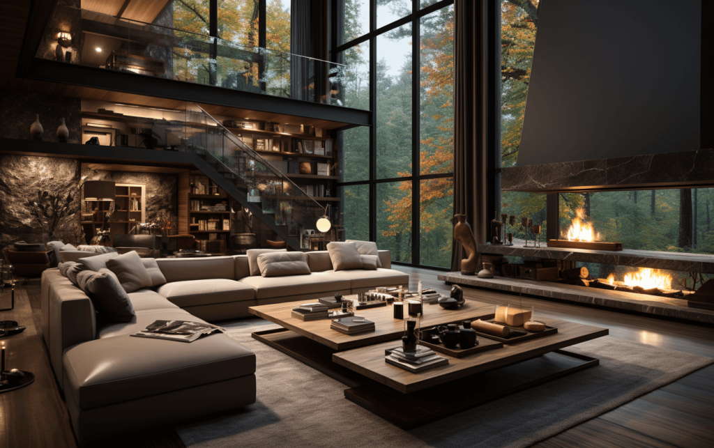 A modern livingroom space 